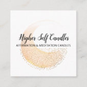 抽象芸術ファイアロゴ石けん及びキャンドルビジネスカード スクエア名刺 (正面)