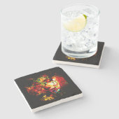 抽象芸術ファッションカラフル石大理石コースター ストーンコースター (横)