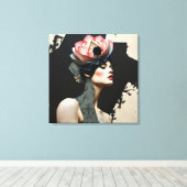 抽象芸術ファッションポートレート キャンバスプリント (インサイチュ (ウッドフロア))