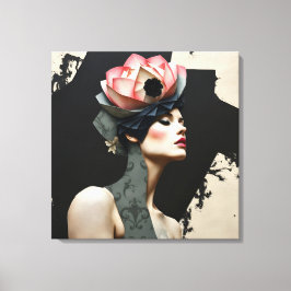抽象芸術ファッションポートレート キャンバスプリント