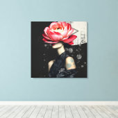 抽象芸術ファッションポートレート キャンバスプリント (インサイチュ (ウッドフロア))