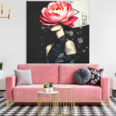 抽象芸術ファッションポートレート キャンバスプリント (インサイチュ (リビング))