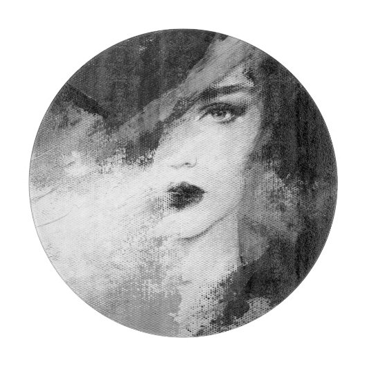 抽象芸術ファッション女性アクリル絵画ズ カッティングボード (正面)