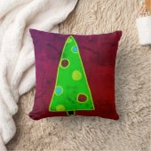 抽象芸術ファンキーアートクリスマスツリー クッション (ブランケット)