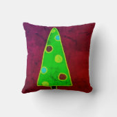 抽象芸術ファンキーアートクリスマスツリー クッション (裏面)