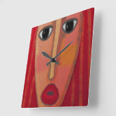 抽象芸術ファンキーアートスクエアウォールクロック スクエア壁時計 (傾斜)