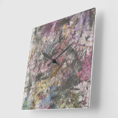 抽象芸術ファンキーカラフルウォールクロック スクエア壁時計 (傾斜)