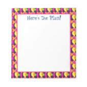 抽象芸術ファンキーカラフルボホアートプランナー ノートパッド (正面)