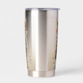 抽象芸術ファンキーキツネ 保温保冷タンブラー (左面)