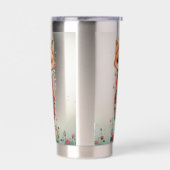 抽象芸術ファンキーキツネ 保温保冷タンブラー (左面)