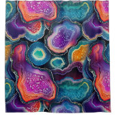 抽象芸術ファンキーゲート瑪瑙パターンバスルーム シャワーカーテン (正面)