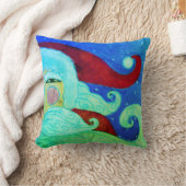 抽象芸術ファンキーサンタクロース クッション (ブランケット)