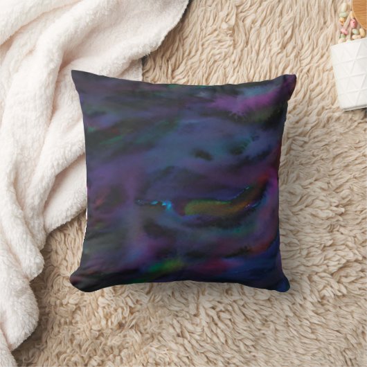 抽象芸術ファンキースモークキーは水の色を引く クッション (ブランケット)