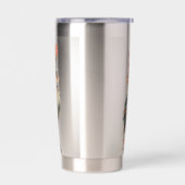 抽象芸術ファンキーチキン 保温保冷タンブラー (左面)