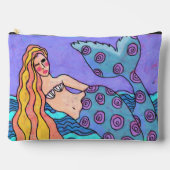 抽象芸術ファンキーマーメイドアート アクセサリーポーチ (正面)