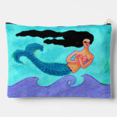 抽象芸術ファンキーマーメイド絵画ズ アクセサリーポーチ (裏面)