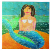 抽象芸術ファンキーマーメイド絵画ズ タイル (正面)