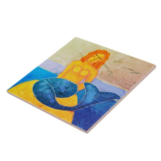 抽象芸術ファンキーマーメイド絵画ズ タイル (側面)