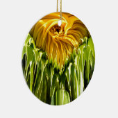 抽象芸術ファンキーレトロひまわり、おびえたジオメトリ セラミックオーナメント (右)