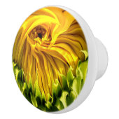 抽象芸術ファンキーレトロひまわり、おびえたジオメトリ セラミックノブ (右)