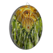 抽象芸術ファンキーレトロひまわり、おびえたジオメトリ ダーツボード (正面左)