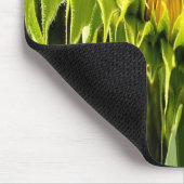 抽象芸術ファンキーレトロひまわり、おびえたジオメトリ マウスパッド (コーナー)