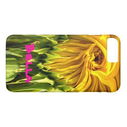 抽象芸術ファンキーレトロひまわり、おびえたジオメトリ Case-Mate iPhoneケース (裏面(横))