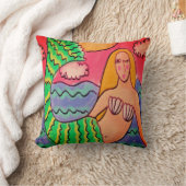 抽象芸術ファンキー人魚 クッション (ブランケット)