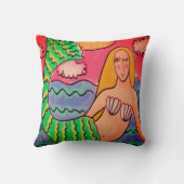 抽象芸術ファンキー人魚 クッション (裏面)