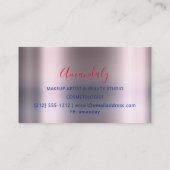 抽象芸術ファンキー作品メイクアップアーティスト虹 名刺 (裏面)