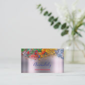 抽象芸術ファンキー作品メイクアップアーティスト虹 名刺 (スタンド正面)