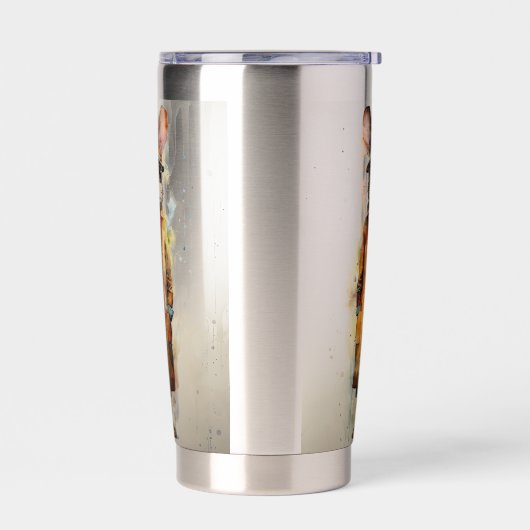 抽象芸術ファンキー雄マウス 保温保冷タンブラー (左面)