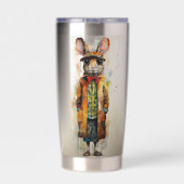 抽象芸術ファンキー雄マウス 保温保冷タンブラー (背面)