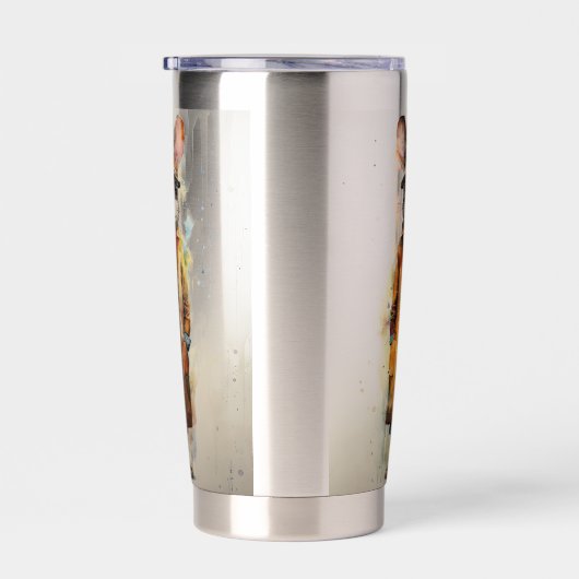 抽象芸術ファンキー雄マウス 保温保冷タンブラー (右面)