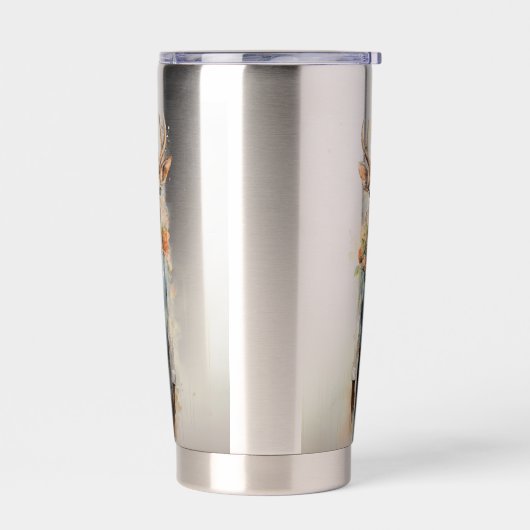 抽象芸術ファンキー鹿 保温保冷タンブラー (左面)