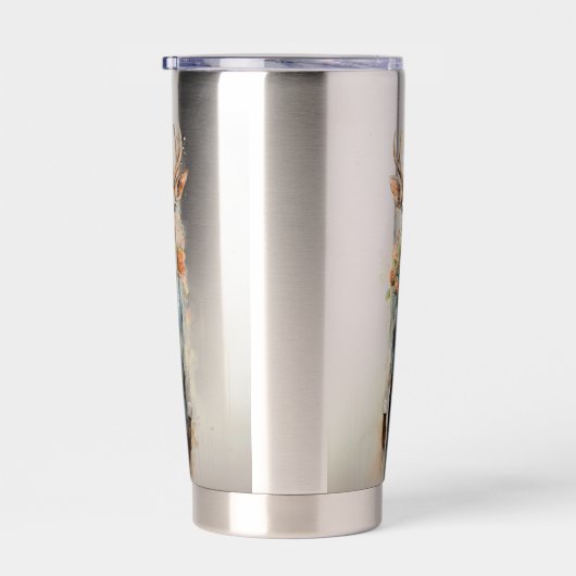 抽象芸術ファンキー鹿 保温保冷タンブラー (右面)