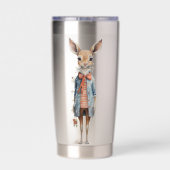 抽象芸術ファンキー鹿 保温保冷タンブラー (背面)