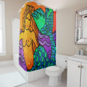 抽象芸術ファンキー·マー絵画メイド シャワーカーテン (インサイチュ)