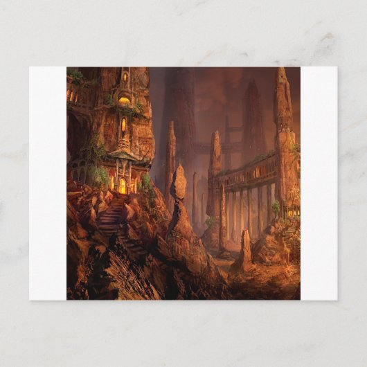 抽象芸術ファンタジーの火 ポストカード (正面)