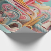 抽象芸術ファンタジーの色 ラッピングペーパー (角)