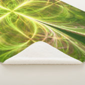 抽象芸術ファンタジーフォー葉ズグリーンイエロークローバー シェルパブランケット (3/4)