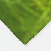 抽象芸術ファンタジーフォー葉ズグリーンイエロークローバー フリースブランケット (角)