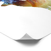 抽象芸術ファーブルディアシルエット ポスター (角)