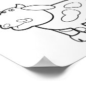 抽象芸術ファームと漫画の牛のポスター ポスター (角)