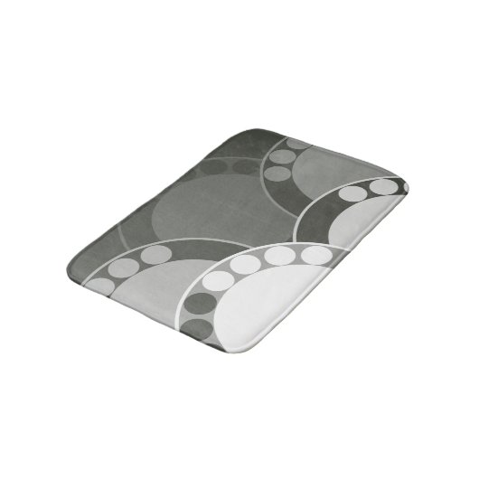 抽象芸術ファーンフォンド – ダークグリーン – バスマット (アングル)