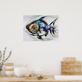 抽象芸術フィッシュポスター/デザインby VinnyFish ポスター (キッチン)