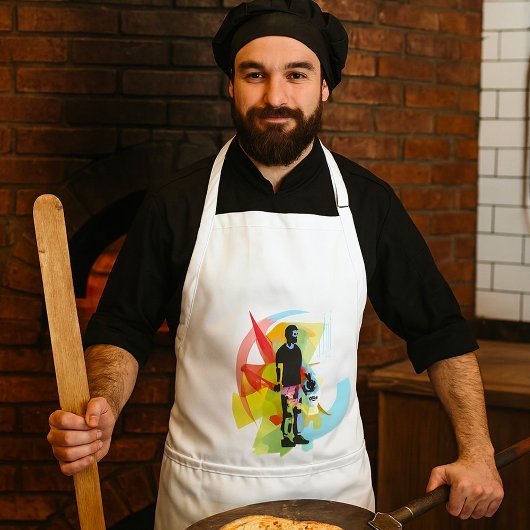 抽象芸術フィットネスアートオブマンリフティングダンベル スタンダードエプロン