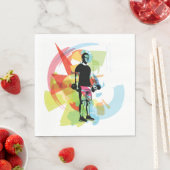 抽象芸術フィットネスアートオブマンリフティングダンベル スタンダードランチョンナプキン (インサイチュ)