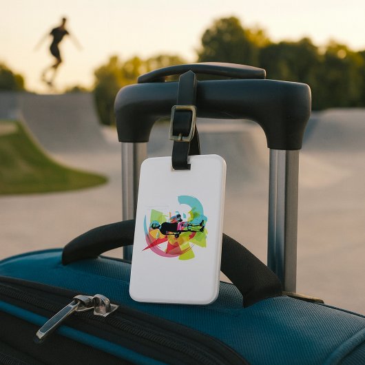 抽象芸術フィットネスアートオブマンリフティングダンベル ラゲッジタグ