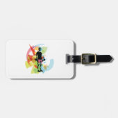 抽象芸術フィットネスアートオブマンリフティングダンベル ラゲッジタグ (正面横)